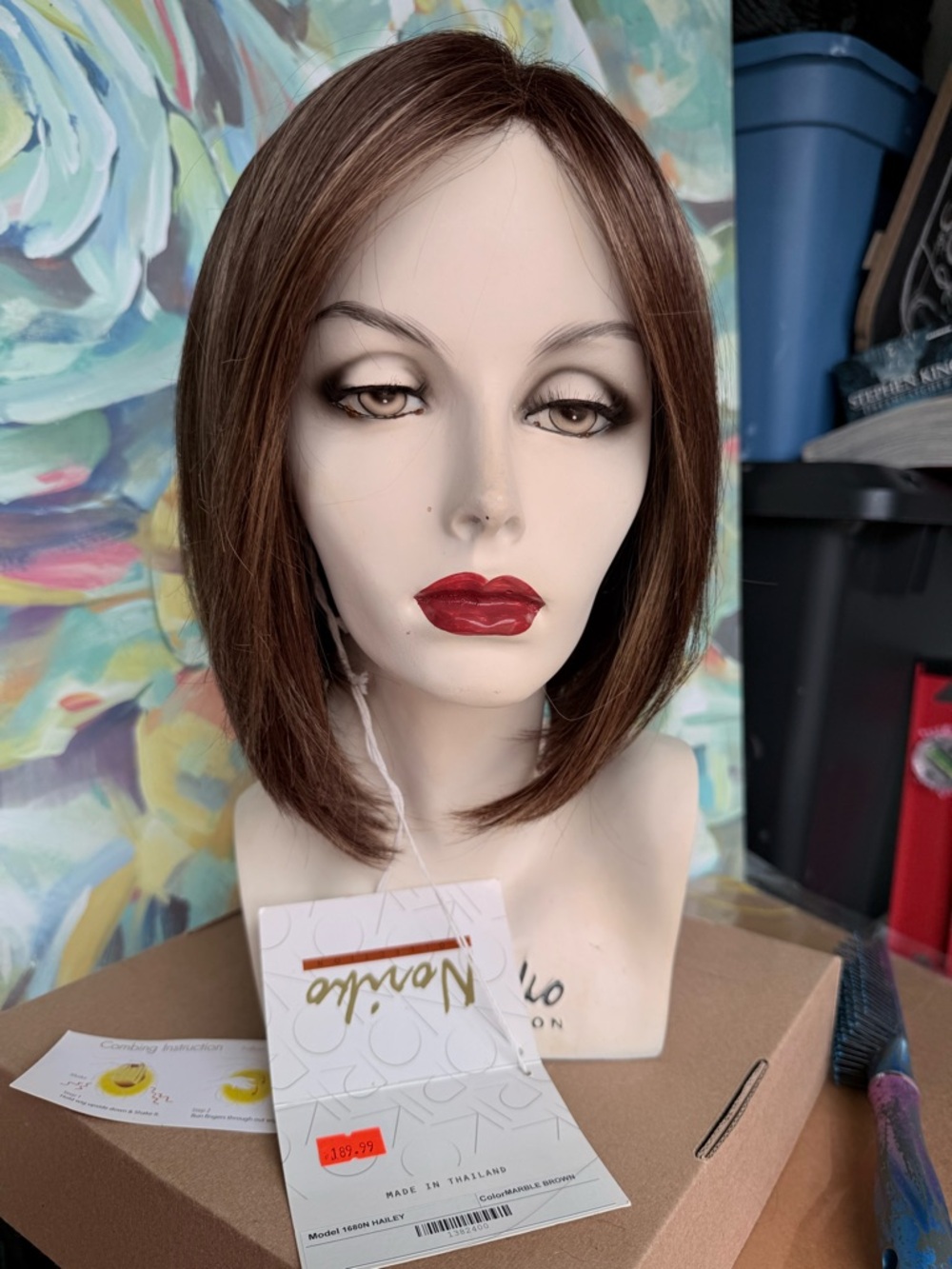 Short Layered Women's Wig in Chestnut Brown by Nivalo